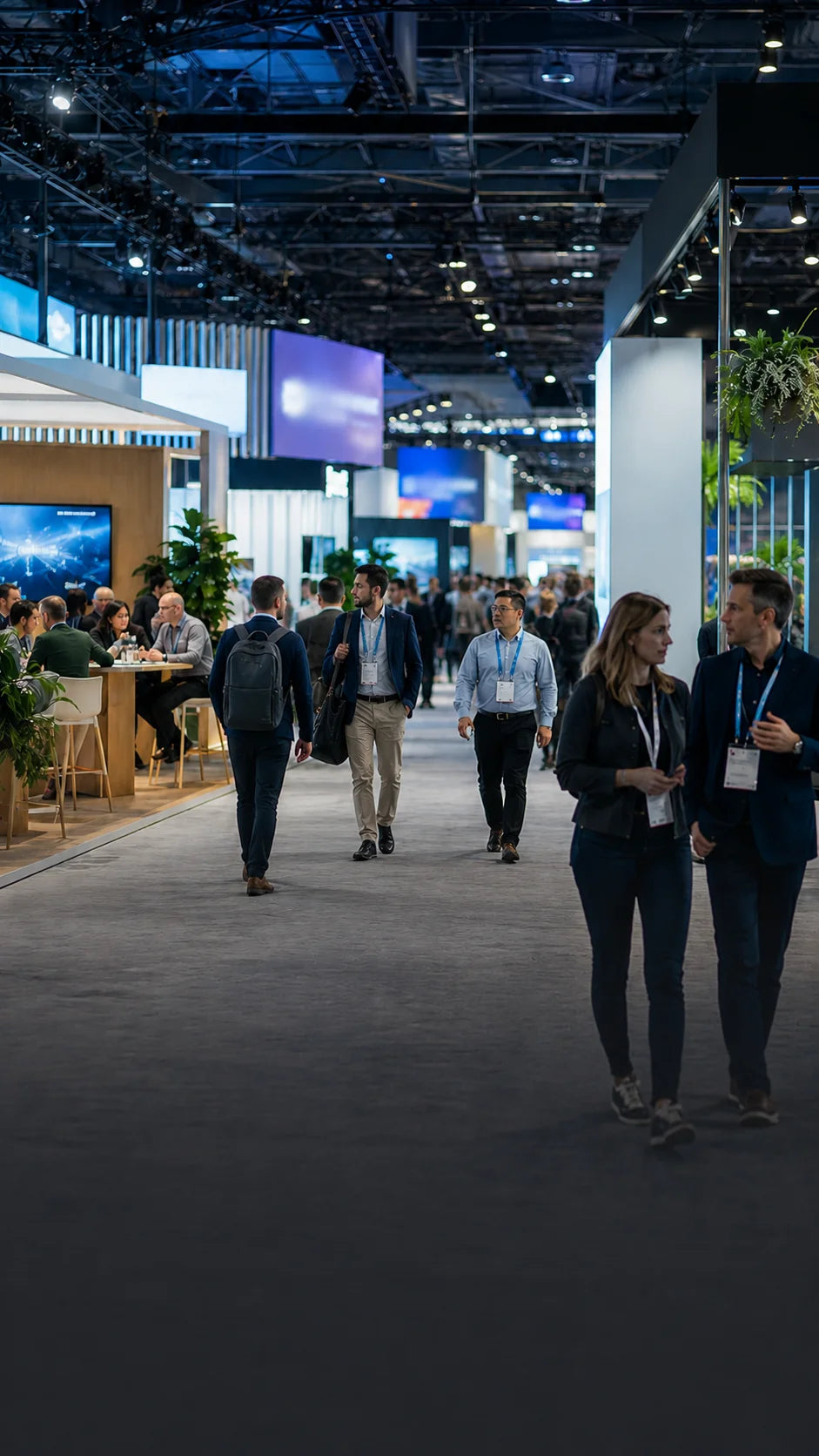 International travel event scene for trade shows, conferences, study-abroad trips, and layovers