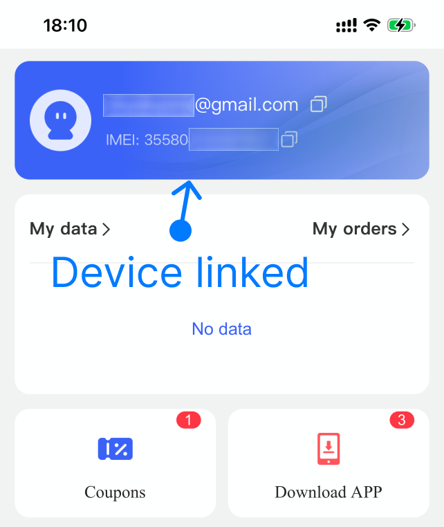D200 is linked automatically after Data Mall account registration